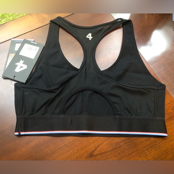NWT FourLaps Circuit Sports Bra in Black - Size S - Picture 3 of 5